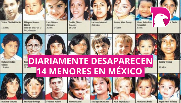  Diariamente desaparecen 14 menores en México