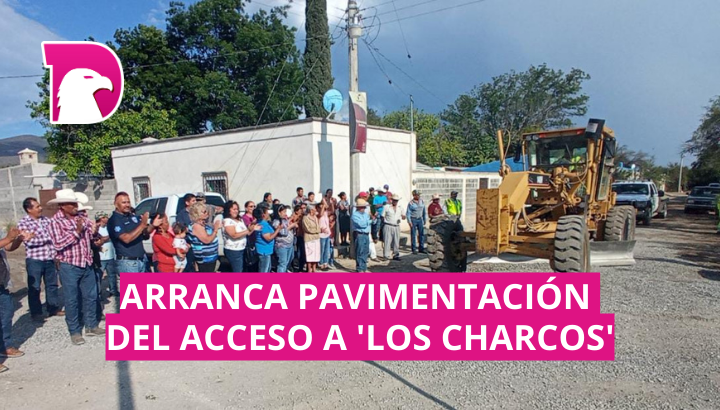  Arranca Antonio Leija Villarreal pavimentación del acceso a ‘Los Charcos’