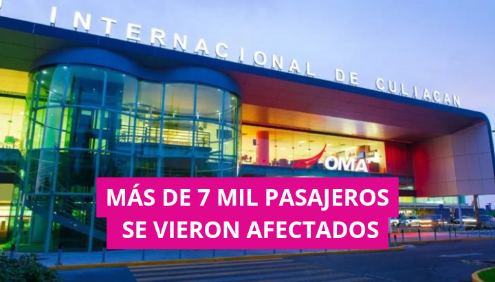  Suman 40 vuelos cancelados tras el cierre del aeropuerto de Culiacán