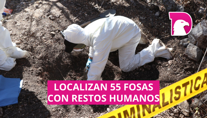  Localizan 55 fosas con restos humanos en Colima
