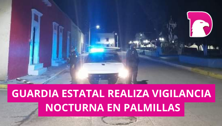  Guardia Estatal realiza vigilancia nocturna en Palmillas