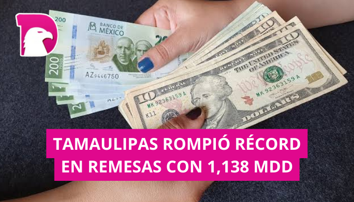  Tamaulipas rompió récord en remesas, con 1,138 mdd