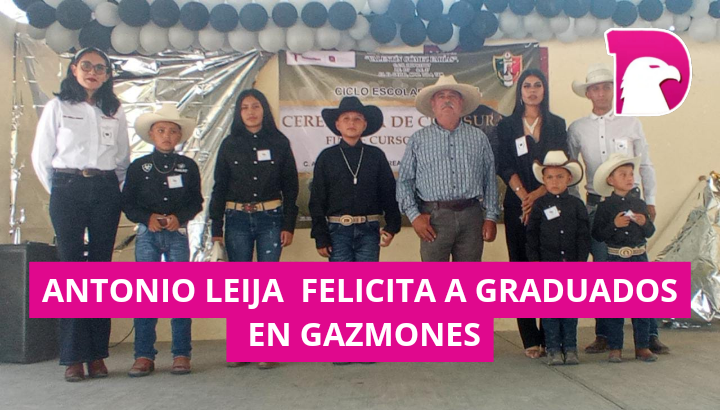  Antonio Leija felicita a graduados en Gazmones