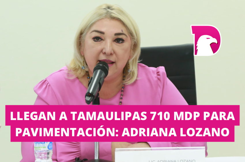  Llegan a Tamaulipas 710 MDP para pavimentación: Adriana Lozano