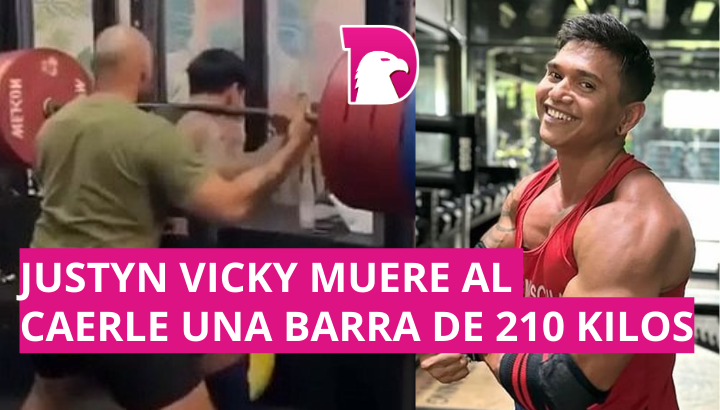  Justyn Vicky muere al romperse el cuello con una barra de 210 kilos