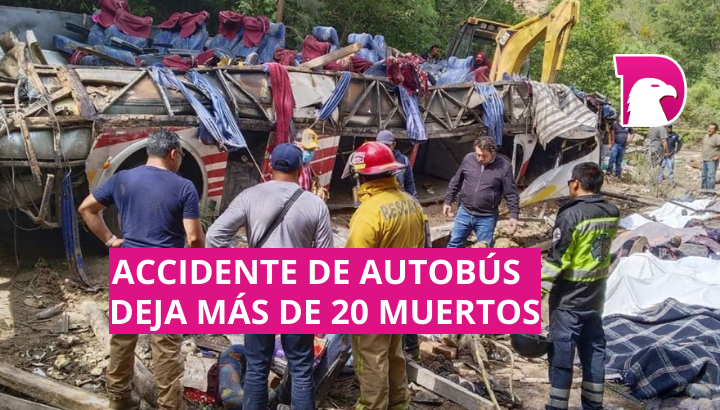  Accidente de autobús deja más de 20 muertos