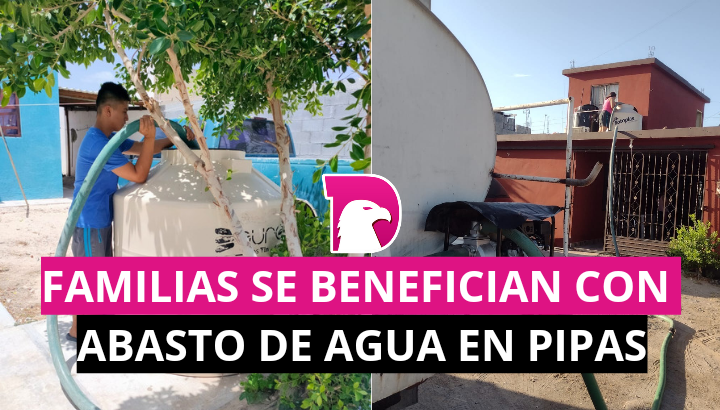  Familias de Reynosa se benefician con abasto de agua en pipas