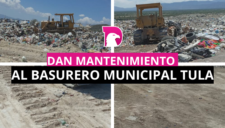  Dan mantenimiento al basurero municipal Tula