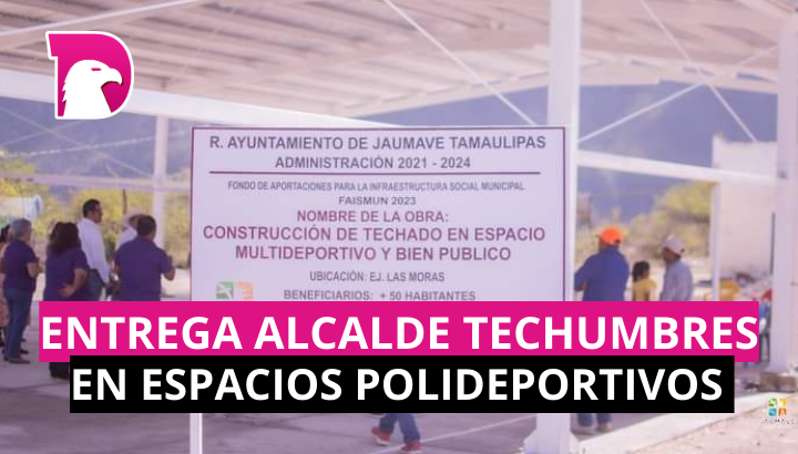  Entrega alcalde techumbres en espacios polideportivos