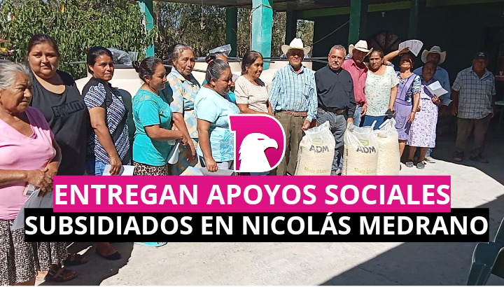  Entregan apoyos sociales subsidiados en Nicolás Medrano