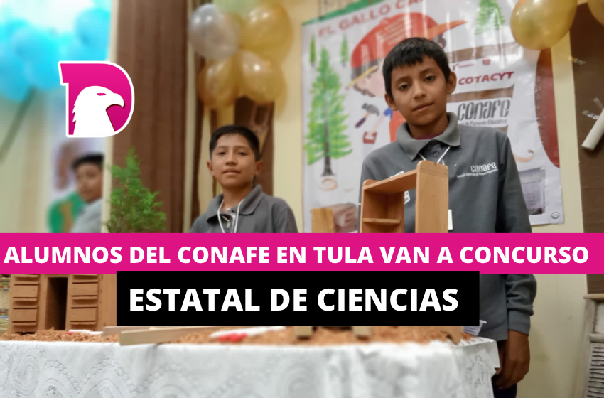  Alumnos del CONAFE en Tula van a concurso estatal de ciencias