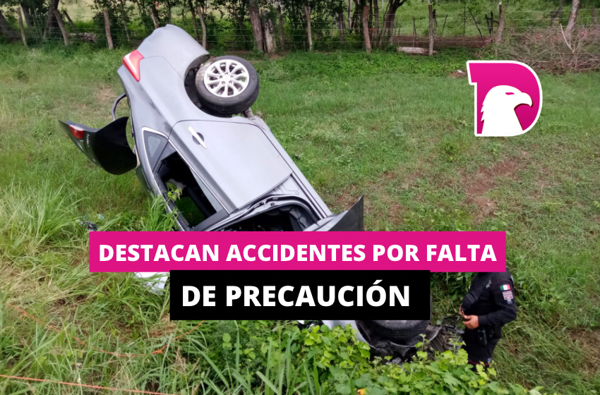  Destacan accidentes por falta de precaución