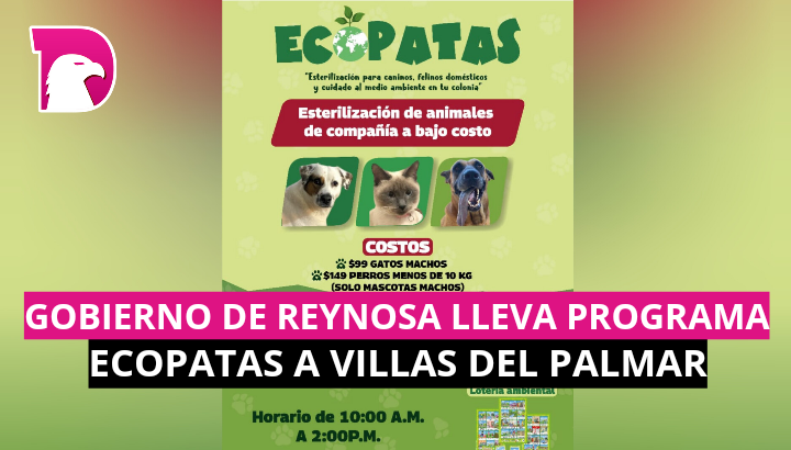  Gobierno de Reynosa lleva programa EcoPatas a Villas del Palmar