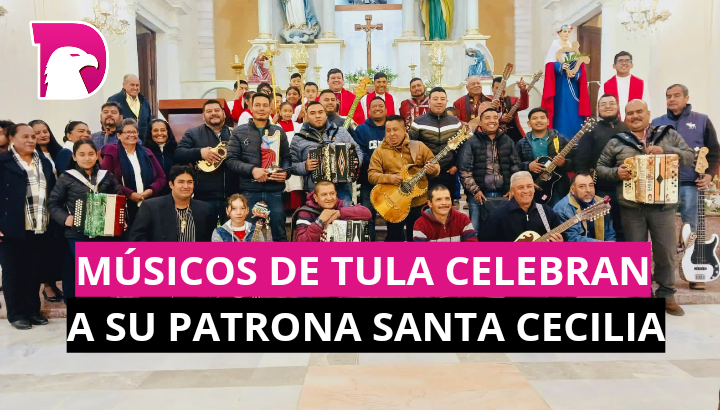  Músicos de Tula celebran a su Patrona Santa Cecilia.