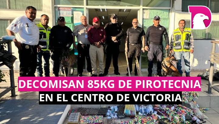  Decomisan 85 kg de pirotecnia en el centro de Victoria