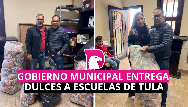  Gobierno municipal reparte dulces a escuelas de Tula