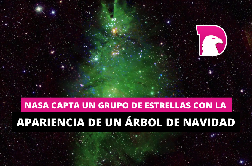  Nasa capta un grupo de estrellas con la apariencia de un árbol de navidad