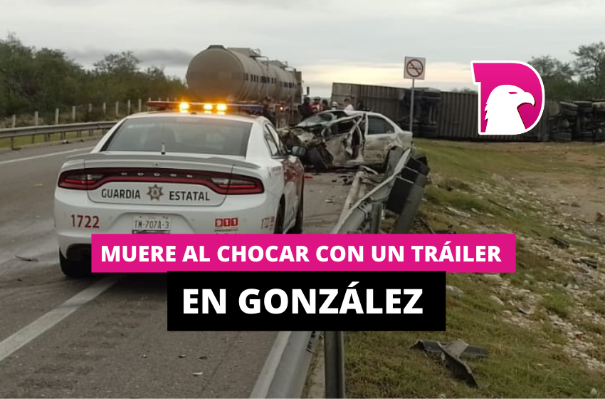  Muere al chocar con un tráiler en González