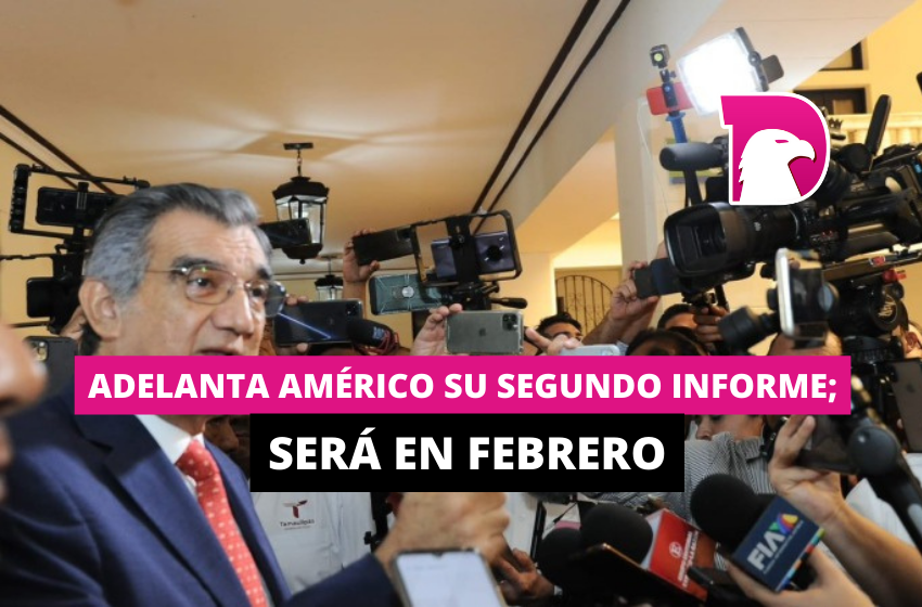  Adelanta Américo su segundo informe; será en febrero