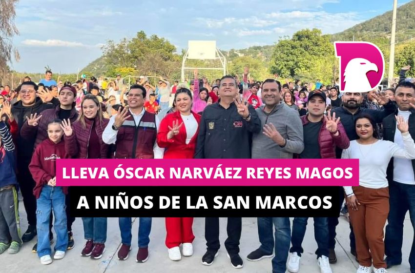  Lleva Óscar Narváez reyes magos a niños de la San Marcos