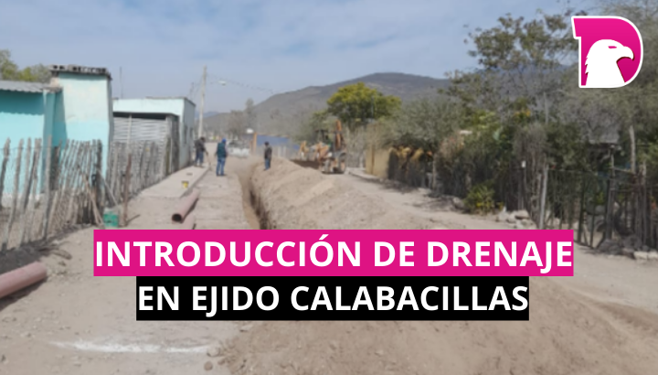  A punto de concluir la introducción de drenaje en el ejido Calabacillas