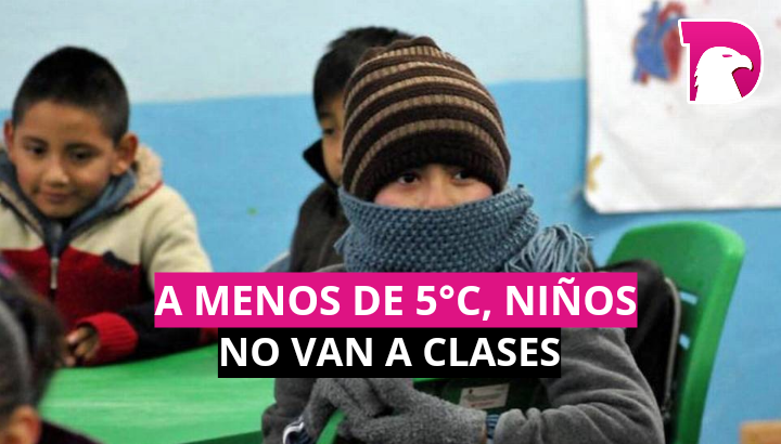  A menos de 5°C, niños no van a clases