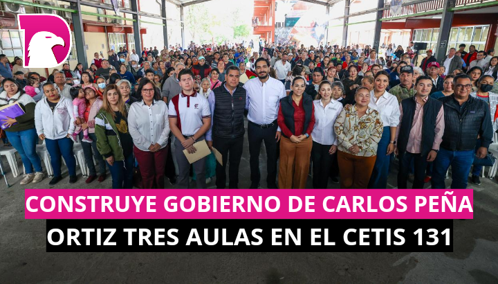  Construye Gobierno de Carlos Peña Ortiz tres aulas en el CETIS 131