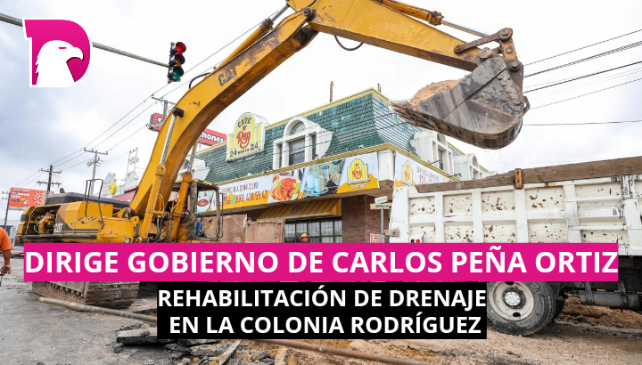  Dirige Gobierno de Carlos Peña Ortiz rehabilitación de drenaje en la colonia Rodríguez