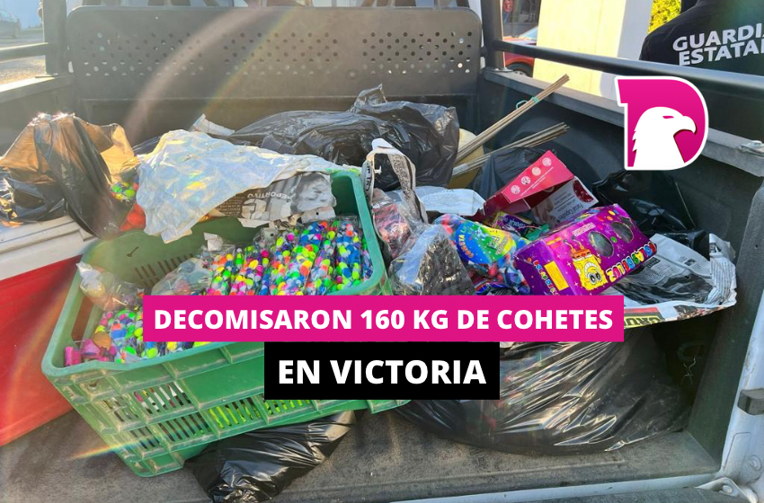  Decomisaron 160 kg de cohetes en Victoria