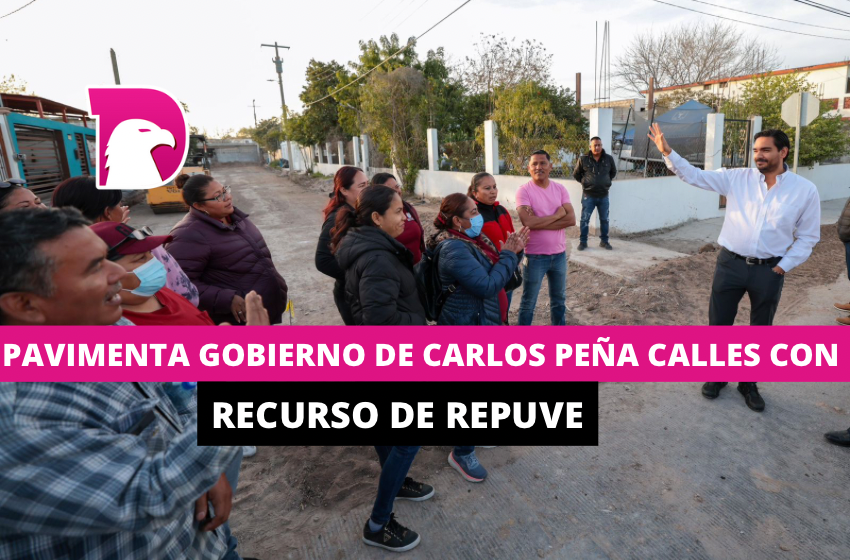  Pavimenta Gobierno de Carlos Peña calles con recursos de REPUVE