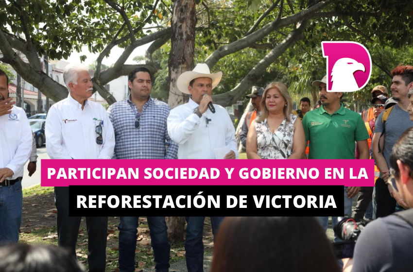  Participan sociedad y gobierno en la reforestación de Victoria