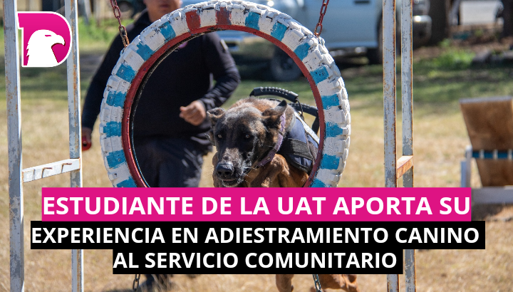  Estudiante de la UAT aporta su experiencia en adiestramiento canino al servicio comunitario