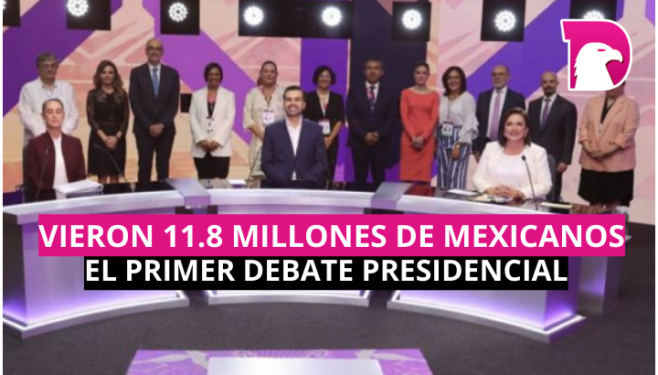  Vieron 11.8 millones de mexicanos el primer debate presidencial