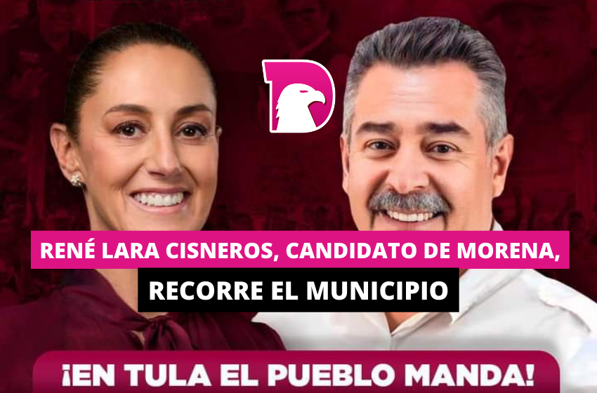  René Lara Cisneros, candidato de MORENA, recorre el municipio