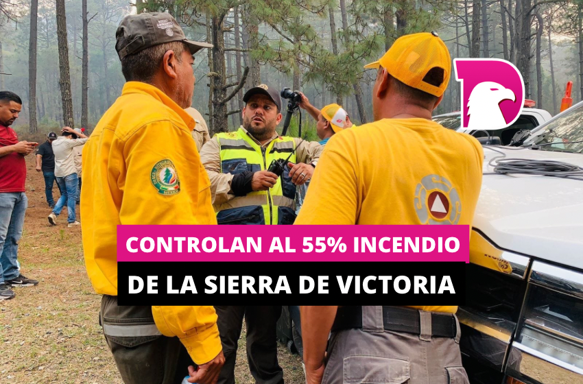  Controlan al 55% incendio en la sierra de Victoria