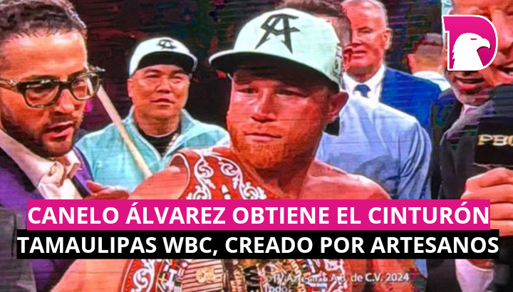  Canelo Álvarez obtiene el cinturón Tamaulipas WBC, creado por artesanos