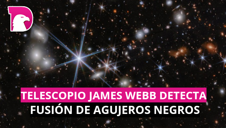  El James Webb capta la fusión de dos agujeros negros más antigua del universo