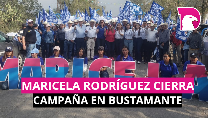  Maricela Rodríguez cierra campaña en Bustamante