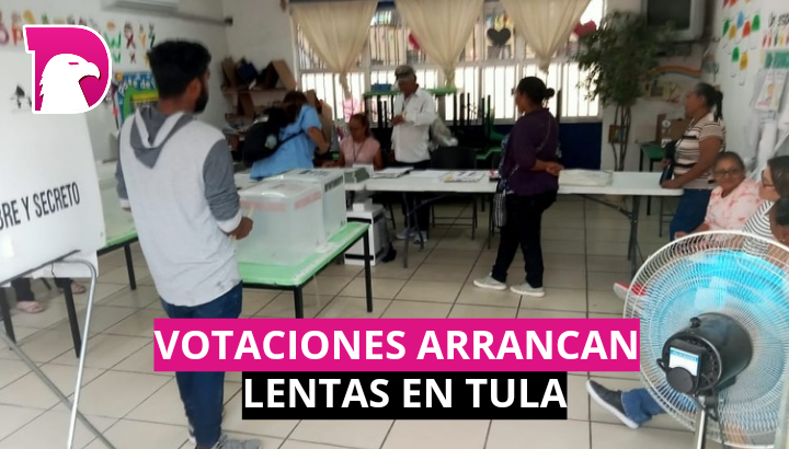  Votaciones arrancan lentas en Tula