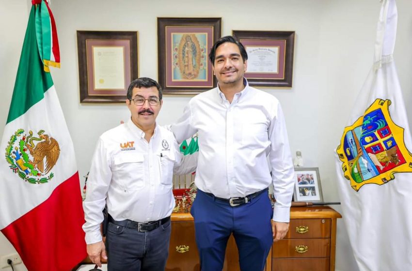  Mostró el Presidente Carlos Peña Ortiz al MVZ Dámaso Anaya Alvarado la transformación de la ciudad