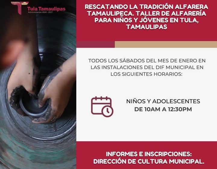  Lanzan Curso de Alfarería para Niños y Jóvenes en Tula