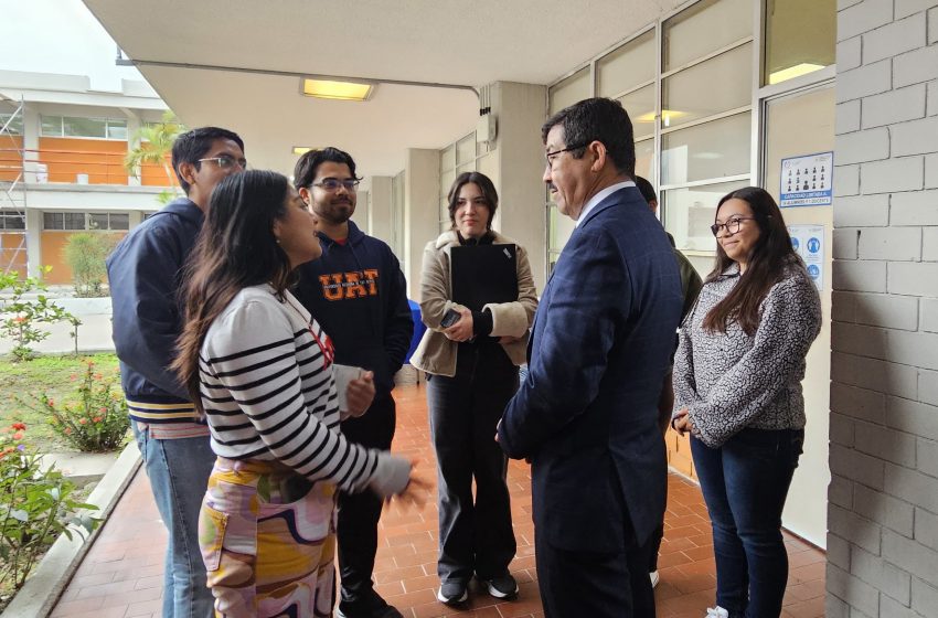  Rector de la UAT sostiene encuentro con estudiantes de la UAM Matamoros