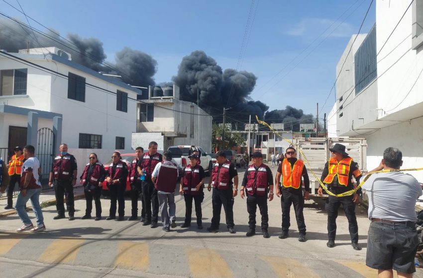  Guardia Estatal apoya con traslado a personas afectadas por incendio