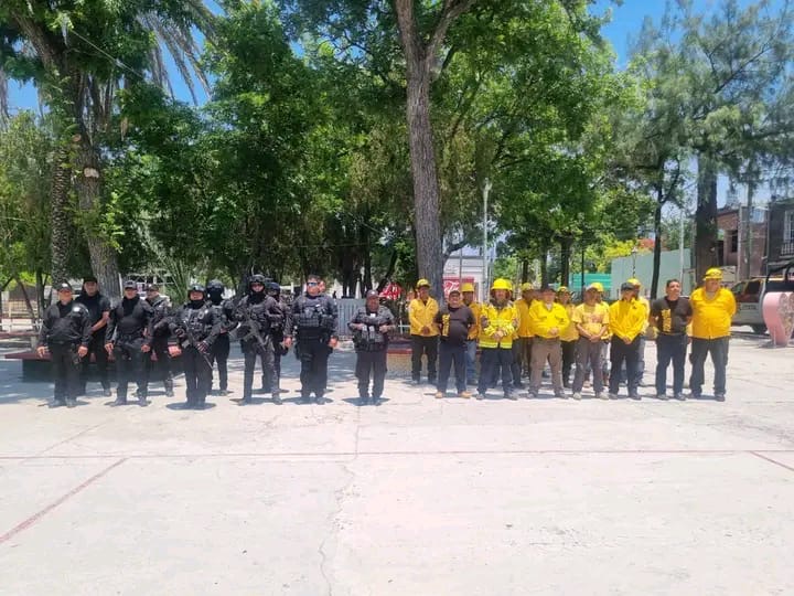 Guardia Estatal se suma al combate del incendio forestal en la Reserva de la Biósfera El Cielo