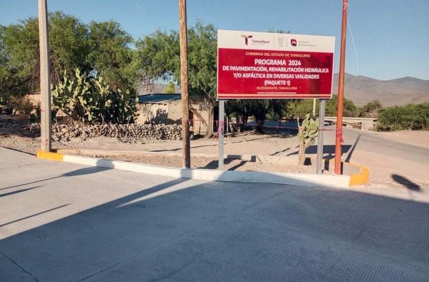  Pavimenta Secretaría de Obras Públicas el altiplano tamaulipeco