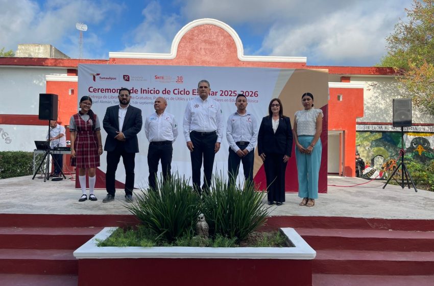 Inaugura titular de la SSPT ciclo escolar 2025-2026 en Miguel Alemán