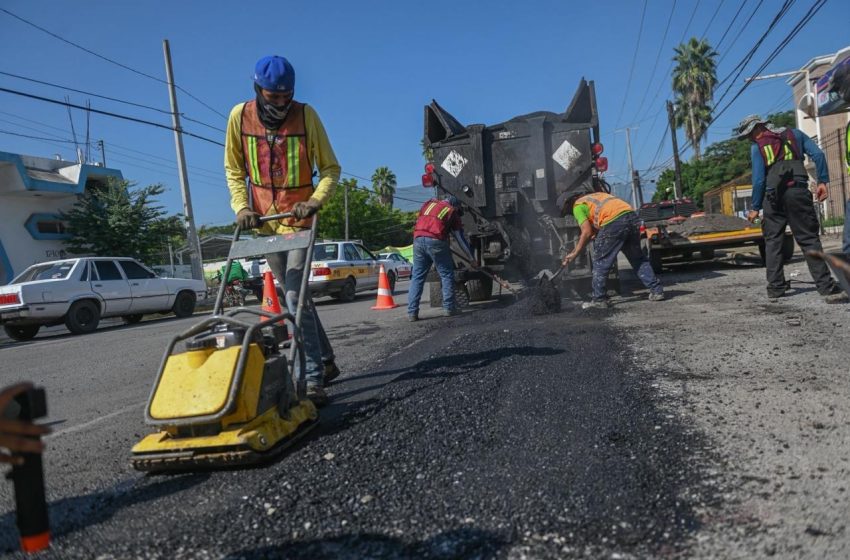 Para seguridad de alumnos, intensifica Municipio bacheo en ruta escolar.