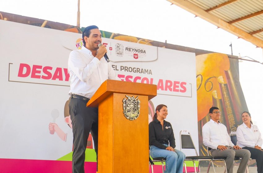  Inauguró Carlos Peña Ortiz programa Desayunos Escolares 2025 en escuela primaria Benito Juárez