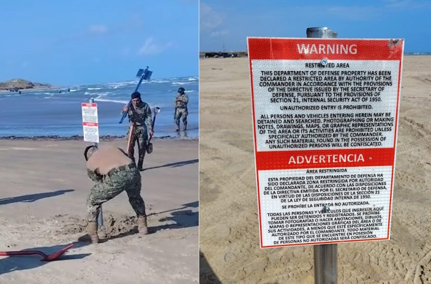  Retiran letreros ilegales de playa de Tamaulipas ; SRE descarta participación de EE.UU.
