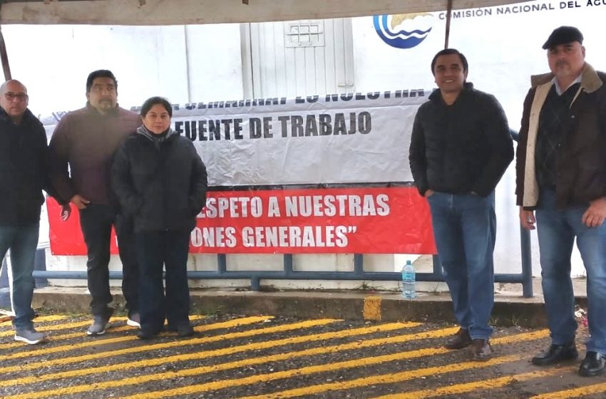  Personal de Conagua se manifiesta en Ciudad Victoria por incumplimiento de acuerdos